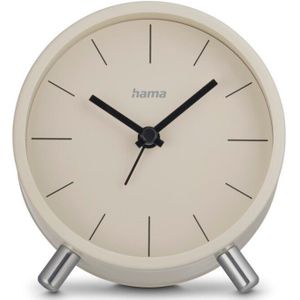 Hama dcf wekker flores tikt niet grijs/beige