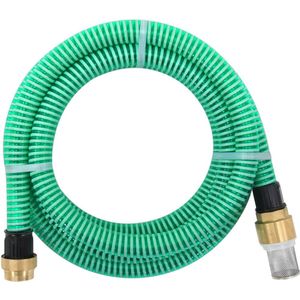 VidaXL Zuigslang Messing Koppelingen 5m 25mm Groen