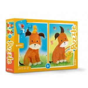 Rebo Productions Hond & Eendje Legpuzzel Junior 24/24 Stukjes