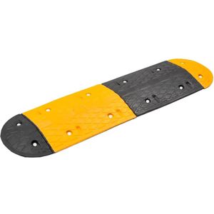 Vidaxl verkeersdrempel 129x32,5x4 rubber geel en zwart