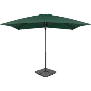 VidaXL Parasol met draagbare voet groen