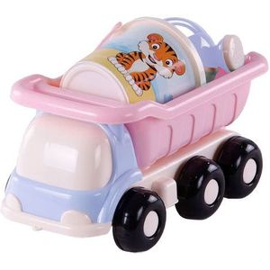 Cavallino toys cavallino strand kiepwagen met emmerset roze, 5dlg.