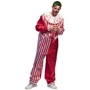Boland Killer clown kostuum heren rood/wit maat 54/56 (XL)