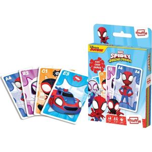 Disney Junior 4 in 1 kaartspel - Spidey Amazing friends - Marvel spiderman - Shuffle - spel kaarten - 33x speelkaart