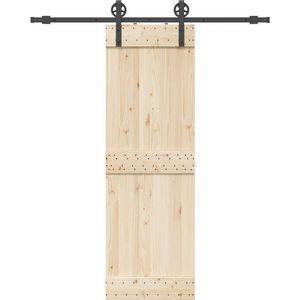 Vidaxl doos met onderdelen voor schuifdeur 183 cm staal zwart