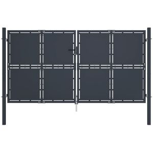 VidaXL Poort 300x200 cm staal antraciet