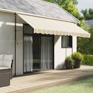 vidaXL - Vervangingsdoek - voor - luifel - gestreept - 4x3,5 - m - meerkleurig