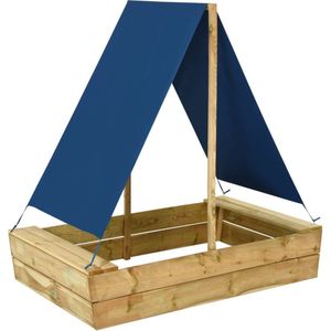 VidaXL Zandbak met Dak 80x60x97,5 cm Geïmpregneerd Grenenhout