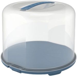 Rotho fresh taartdoos xl 35.5x34.5x26 cm horizon blauw/transparant