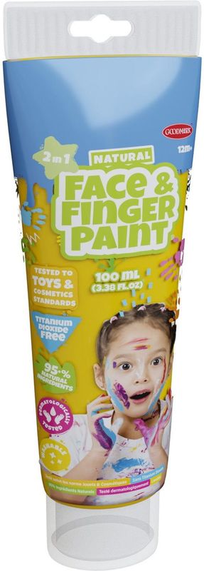 Boti natural face & fingerpaint tube - geel, 100ml
