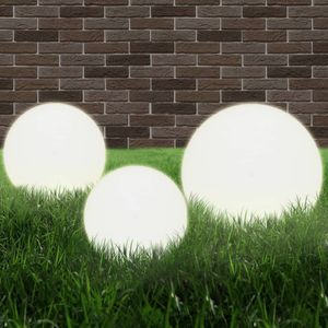 VidaXL LED Bollampen Rond 20/30/40 cm PMMA 3 st