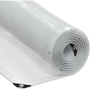 Vidaxl doorzichtig zeildoek met zeilringen 1x10 m polyethyleen