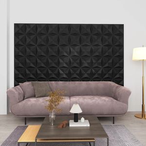 vidaXL-24-st-Wandpanelen-3D-6-m²-50x50-cm-origamizwart