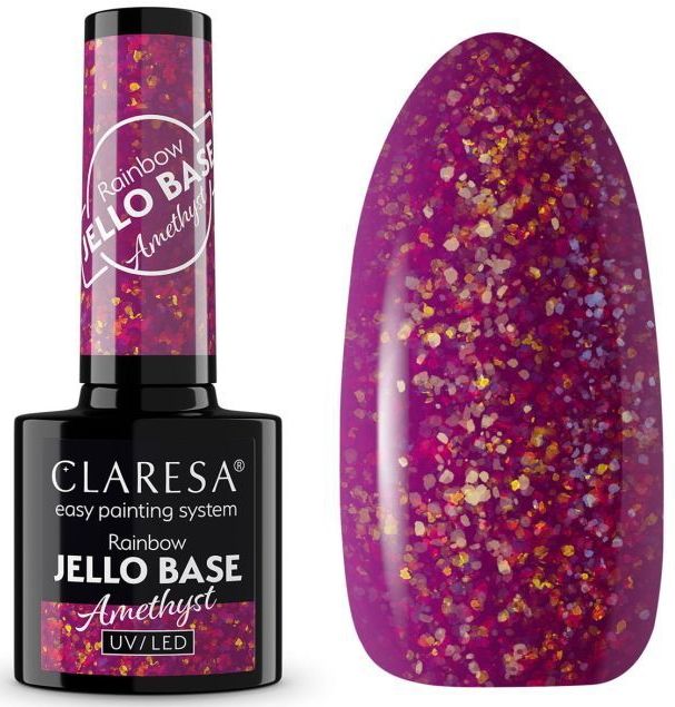 Claresa rainbow jello base coat amethyst 5ml