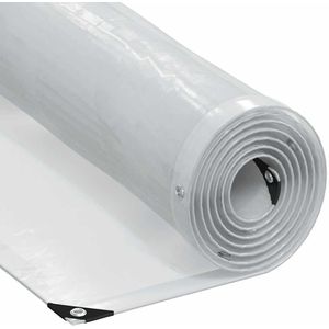 Vidaxl doorzichtig zeildoek met zeilringen 12x12 m polyethyleen