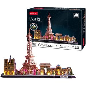 3D LED Puzzel Parijs (115 Stukjes)