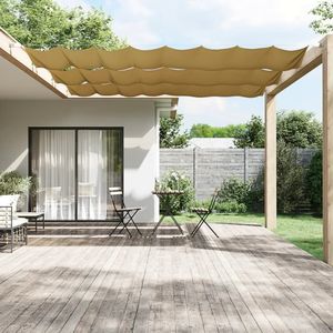 vidaXL - Luifel - verticaal - 60x420 - cm - oxford - stof - beige