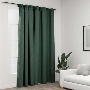 vidaXL-Gordijn-linnen-look-verduisterend-met-haken-290x245-cm-groen