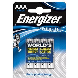 Energizer Ulitmate Lithium AAA - FR3 - FR03 Batterijen - 4 stuks