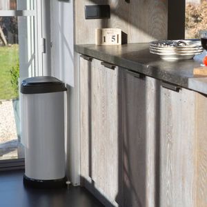 Curver Decobin Push Prullenbak - 40 liter - Metallic - Recycled Kunststof