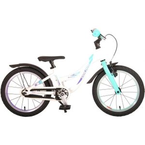 Volare Glamour Kinderfiets Meisjes 16 inch Wit/Mint Groen Prime Collection