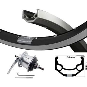 Kgs achterwiel 28 inch (622) zac19 zwart nexus 7 remnaaf
