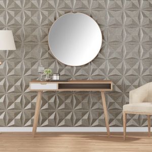 VidaXL 24 st wandpanelen origami 6 m² 50x50 cm xps beton