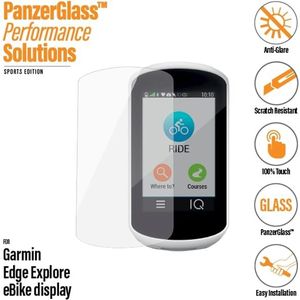 Panzerglass edge to edge gehard glas antireflectie / matte screenprotector geschikt voor garmin edge explore