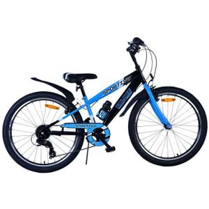 Volare sportivo kinderfiets jongens 24 inch 7 speed zwart blauw