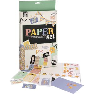 Creative craft group knutsel papier met print gemend a4