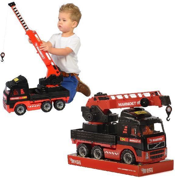 Polesie Mammoet Kraanwagen Volvo 52x19x37 cm rood en zwart 1450636