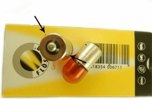 Bosma lamp 12v 21w bau15s oranje