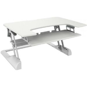 Neomounts ns-ws100white sit/stand workplace 1 monitor, 15 kg, height adjust: 130 - 500