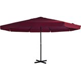 VidaXL Parasol Aluminium Paal 500 cm Bordeauxrood