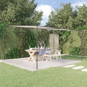 vidaXL - Prieel - 4x4 - m - 180 - g/m² - stof - en - staal - wit