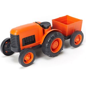 Green Toys Green Toys Tractor met aanhangwagen Oranje