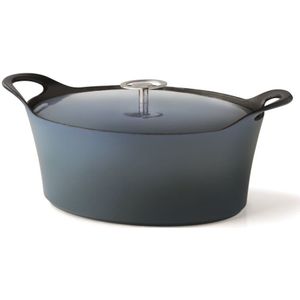 Cuisinox Volcan Gietijzeren Braadpan 29 cm Denim Blue