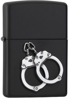 Zippo - Handcuffs - Aansteker - Zwart - 3D Embleem