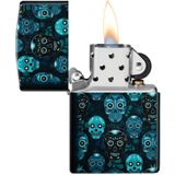 Zippo - Sugar Skull Design - Aansteker - Glow in the Dark - Kleurprint
