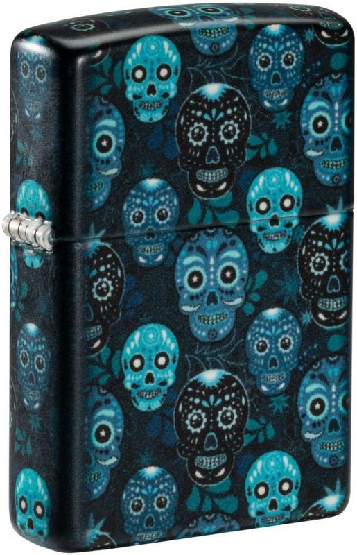 Zippo - Sugar Skull Design - Aansteker - Glow in the Dark - Kleurprint