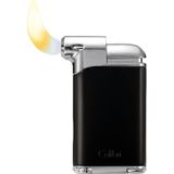 Pijpaansteker Colibri Pacific II zwart - chroom