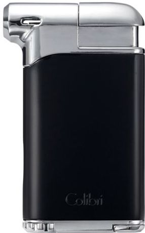 Pijpaansteker Colibri Pacific II zwart - chroom