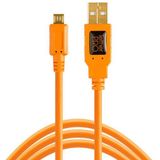 Tether Tools TetherPro USB 2.0 Male to Micro-B 4.6m Oranje