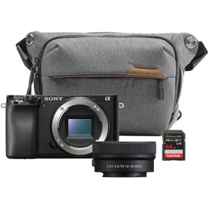 Sony Alpha A6100 systeemcamera + 16-50mm II Black Friday Kit