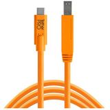 Tether Tools TetherPro USB-C naar USB 3.0 Male B 4.6m kabel Oranje