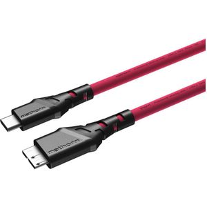 Mathorn Tethering kabel USB-C naar Micro USB-B Magenta 2m