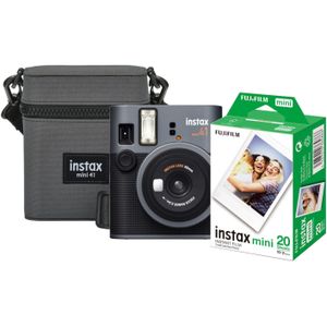 Fujifilm instax Mini 41 Zwart + instax Mini 41 Camera Case + 20 stuks papier