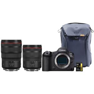 Canon EOS R5 Mark II systeemcamera Zwart + RF 24-105mm f/4.0 L USM + RF 24-70mm L IS USM