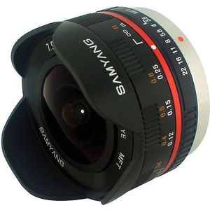 Samyang 7.5mm f/3.5 UMC Fisheye MFT-mount Zwart objectief - Tweedehands