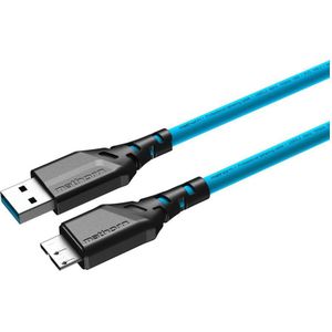 Mathorn Tethering kabel USB-A naar Micro USB-B Arctic Blauw 2m